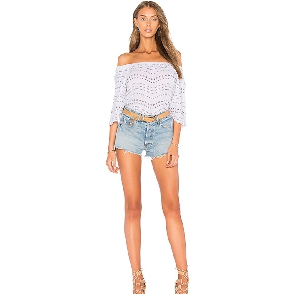 Michael Stars Daisy Off Shoulder Cottage Core Top